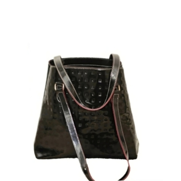 Arcadia Large Black Leather Convertible Tote Bag - Picture 2 of 11